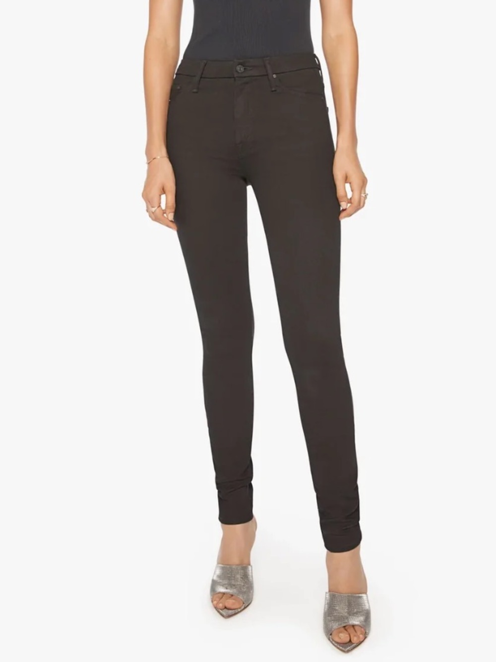 MOTHER Black Lasting Impression Wash High Waisted Looker Skimp Jeans Pants Sz 30